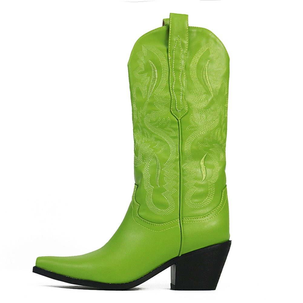 Green Cowgirl Boots