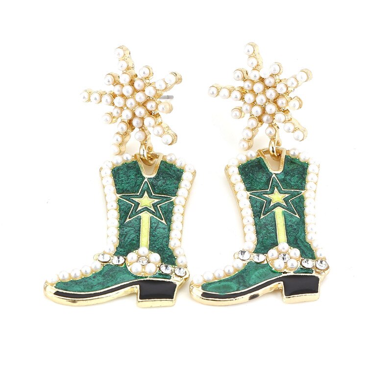 Beaded Boot Earrings