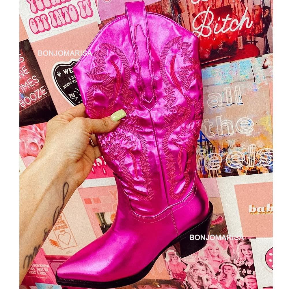 Metallic Cowgirl Boots (Multiple Colours Available 👀)