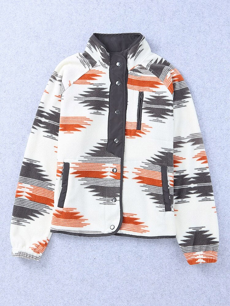 Aztec Button Up Fleece