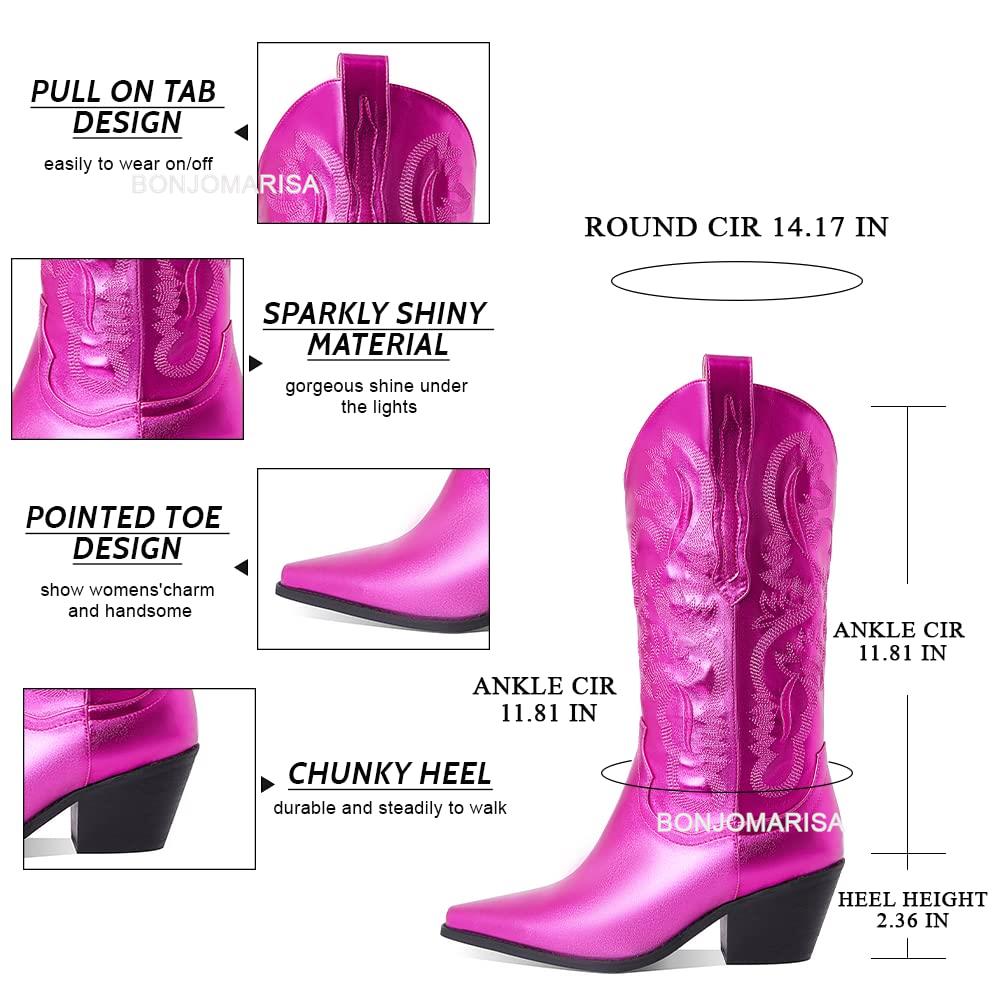 Metallic Cowgirl Boots (Multiple Colours Available 👀)