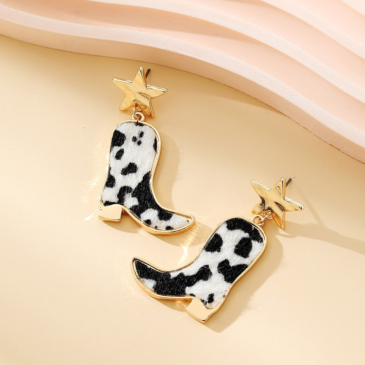 Cowprint Earrings