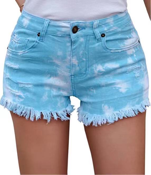 Tie Dye Denim Shorts