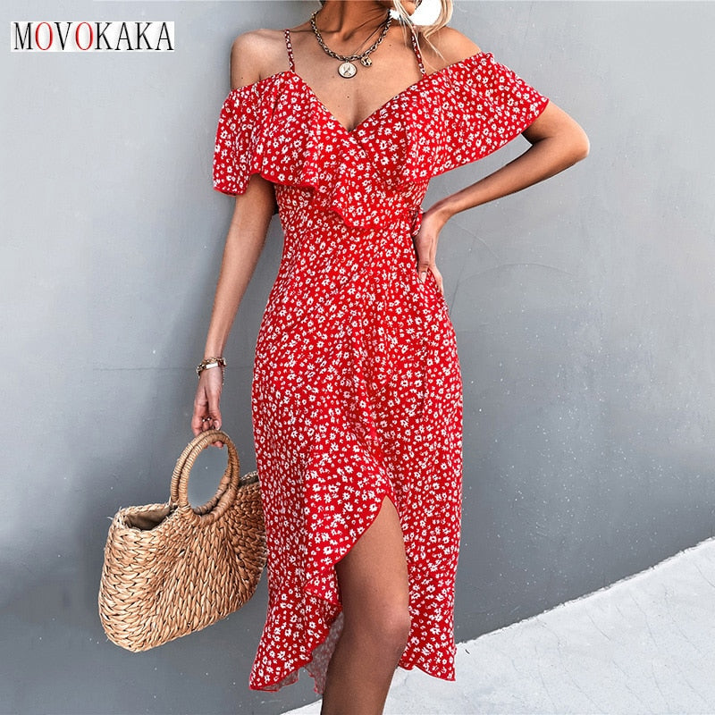 Floral Shoulder Strap Dress